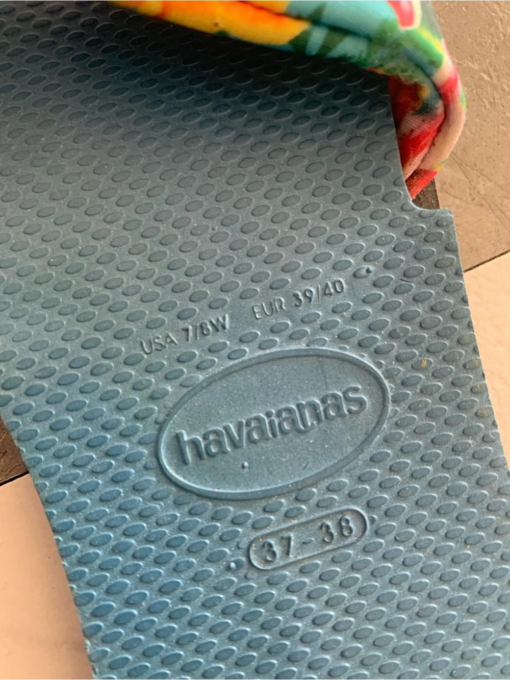 Havaianas Blue Floral Knot-Top Sandals